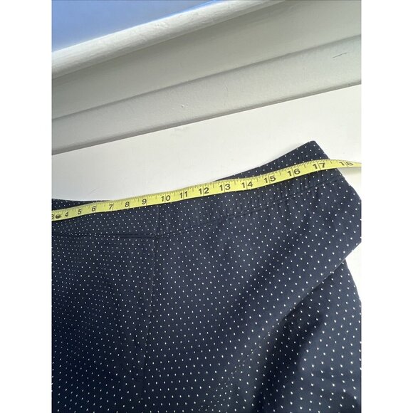 PENDLETON WOOLEN MILLS COTTON NAVY /WHITE POLKA DOT CAPRI ANKLE Career PANTS 12 - Picture 8 of 11